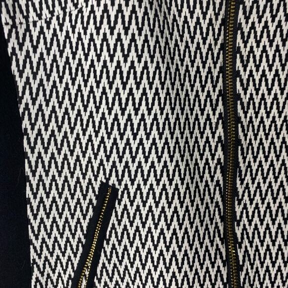 Calvin Klein Zippered Front Blazer Size 6P Black & White Tailored Petite - Picture 12 of 14